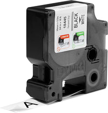 Cinta para Rotulador Rhino Vinyl  3/4 in 19 mm x 5.5 m Blanco/Negro | Dymo 18445