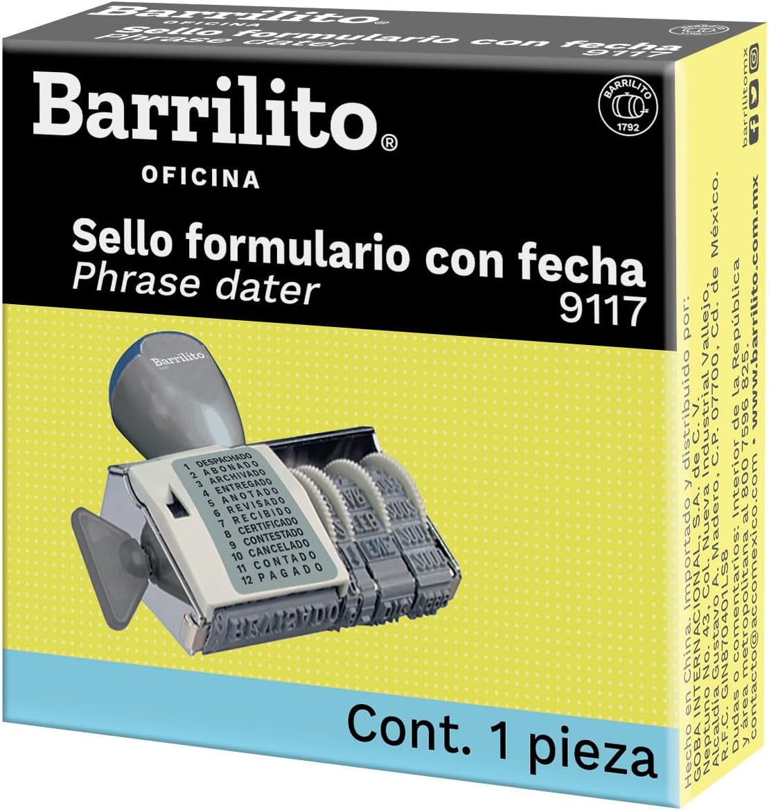 Sello Formulario con Fecha | Barrilito 9117