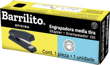 Engrapadora Media Tira Plástica Negra | Barrilito 125