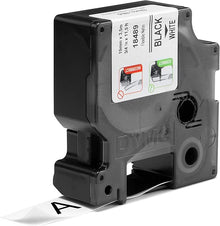 Cinta para Rotulador Rhino Nylon 3/4 in 19 mm x 3.5 m Negro/Blanco| Dymo 18489