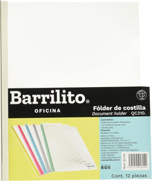 Folder con Costilla Carta Transparente | Barrilito QC310