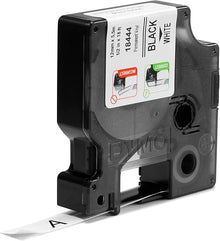 Cinta Rhino Vinyl 1/2" 12mm  x 5.5m Negro/Blanco | Dymo 18444