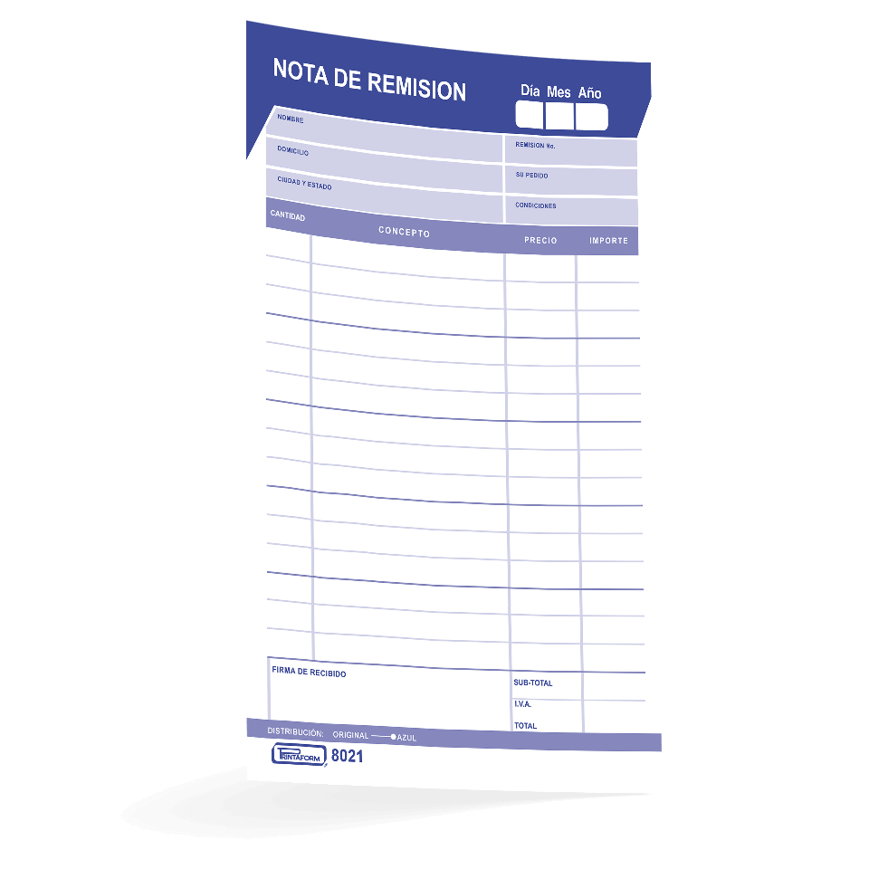 Nota de Remisión Printaform Original con 50 | Printaform 8041