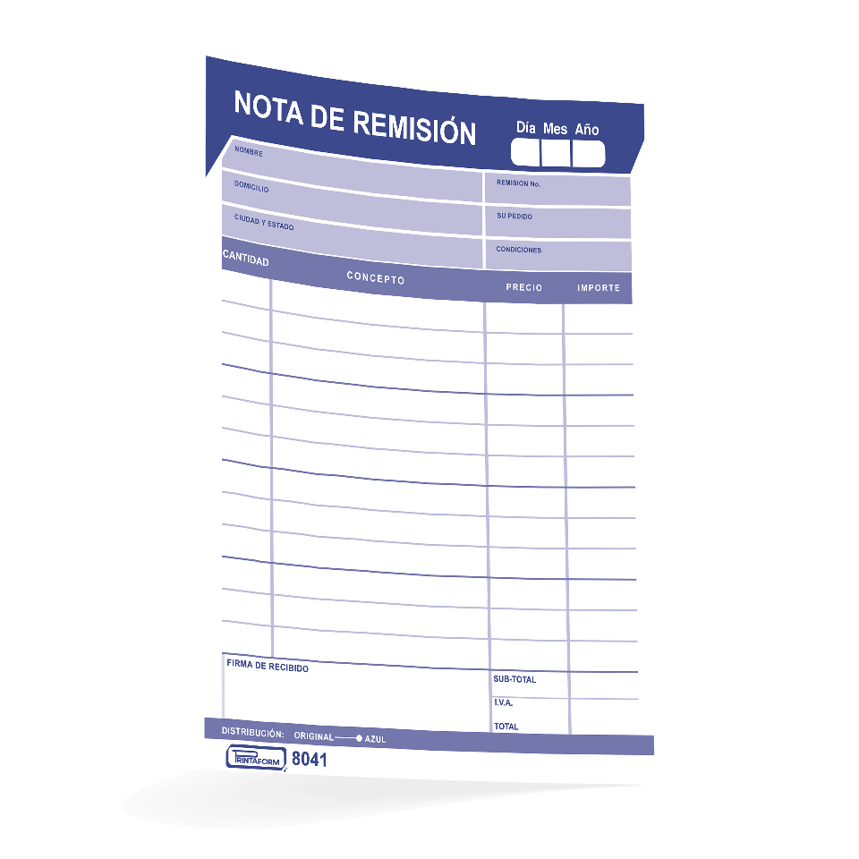Nota de Remisión Printaform Original con 50 | Printaform 8041