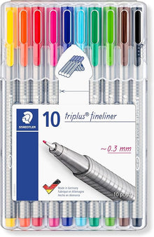 Set de Plumines Triplus Fineliner con 10 | Staedtler 334 SB10