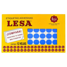 ETIQUETA #9 20 mm AZUL 12 HOJAS CON 60 - LESA 2-509AZ