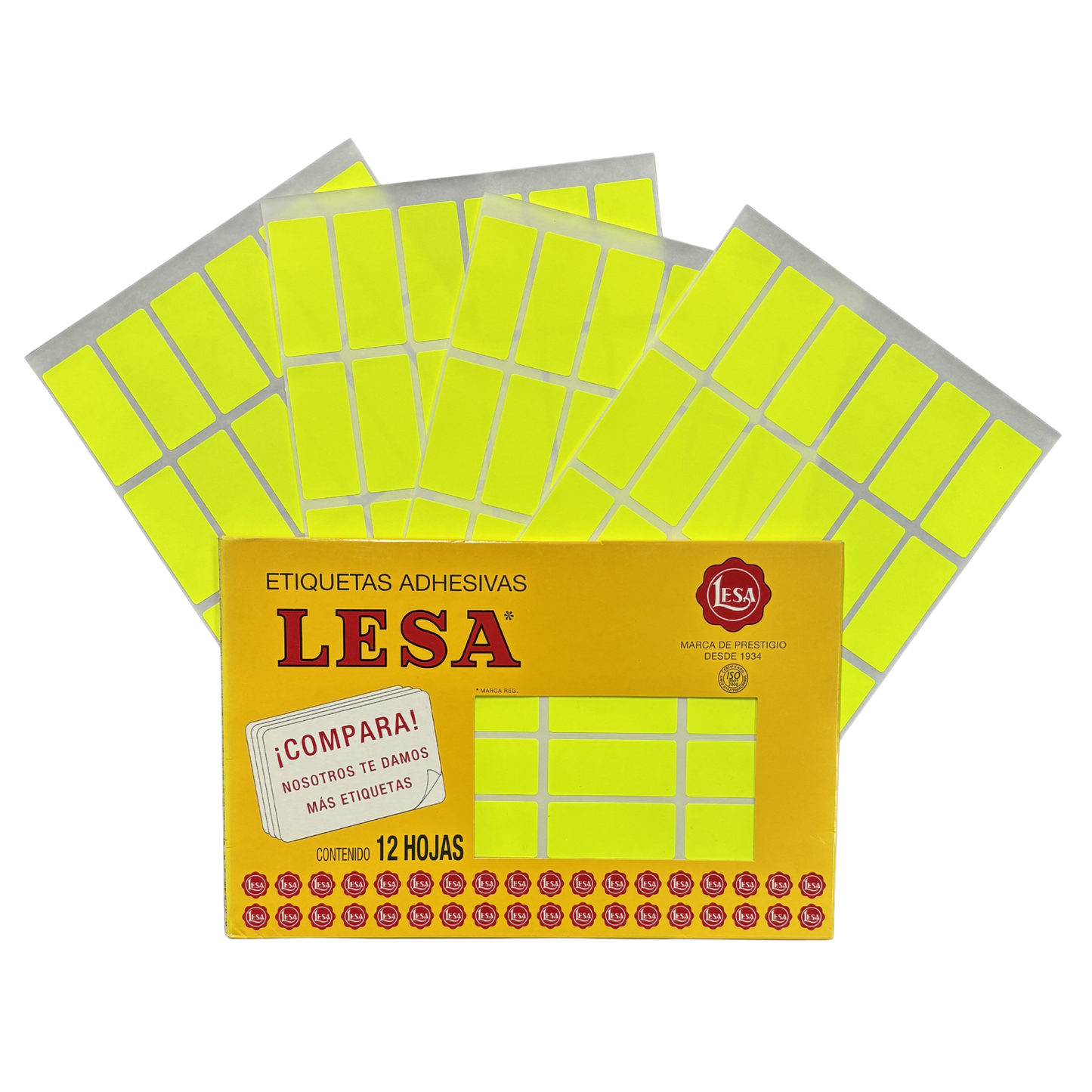 Etiqueta Adhesiva #15 (47 x 21 mm) 12 Hojas con 24 (288) | Lesa 2-515