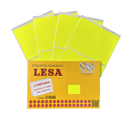 Etiqueta Adhesiva #19 (101 x 46 mm) 12 Hojas con 6 (72) | Lesa 2-519