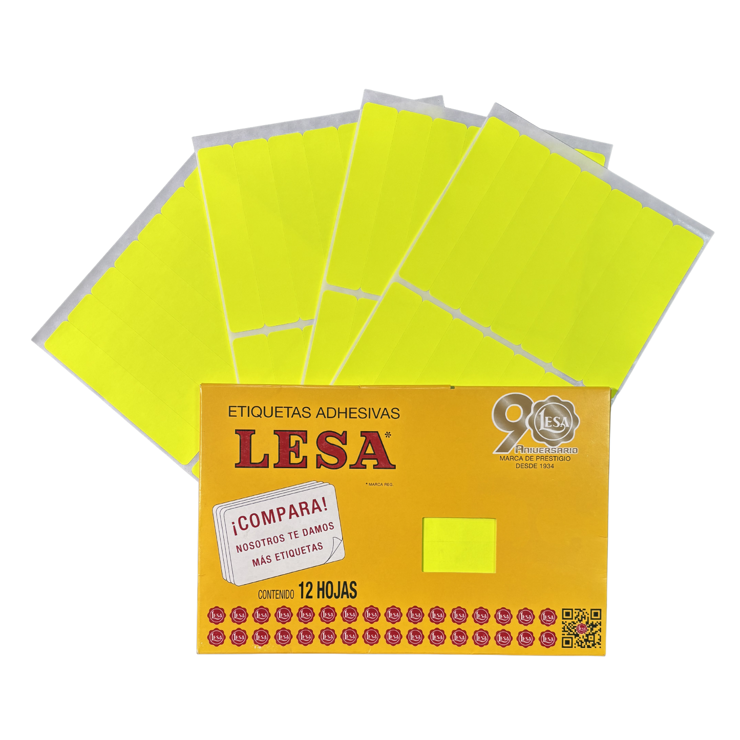 Etiqueta Adhesiva #20 (102 x 20 mm) 12 Hojas con 14 (168) | Lesa 2-520