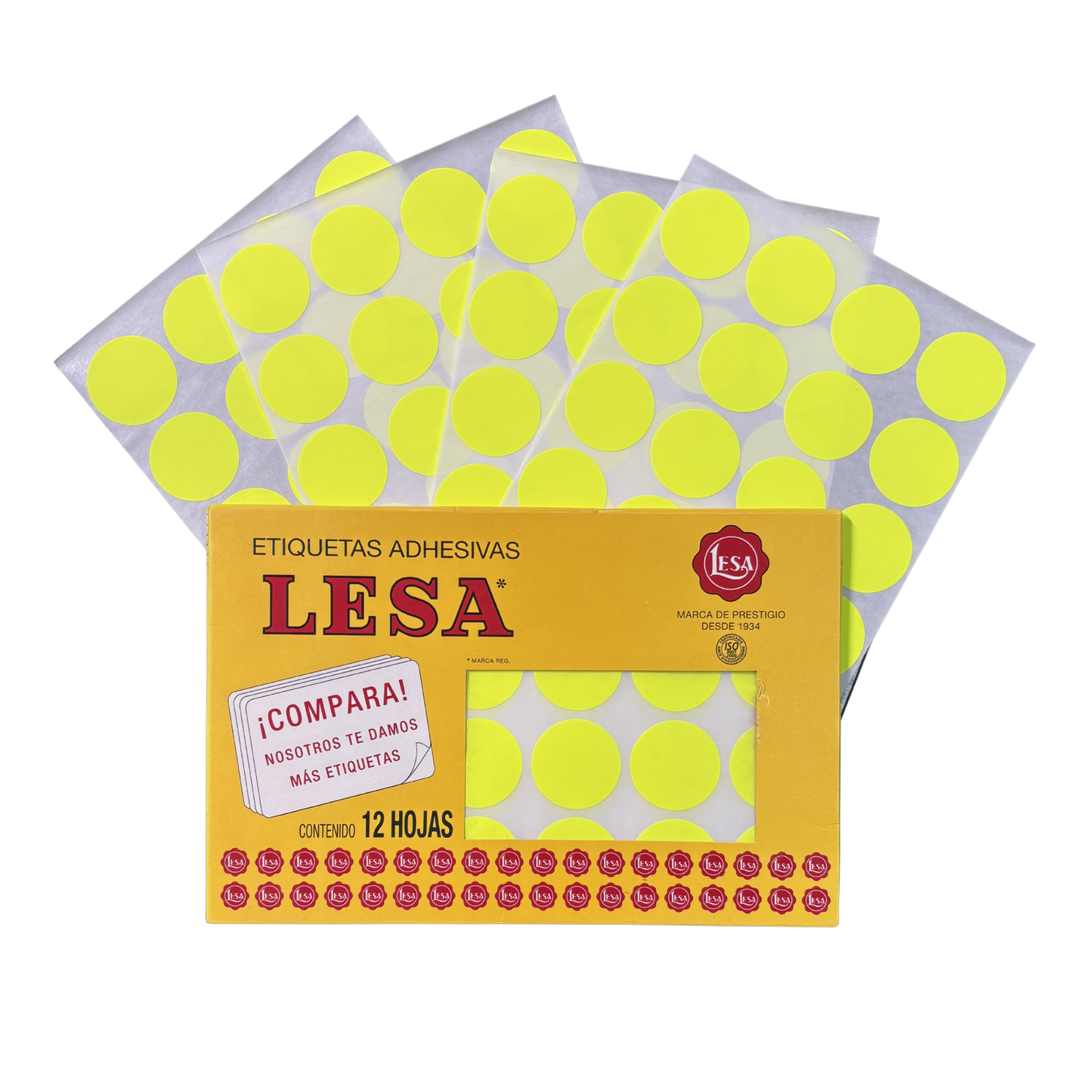 Etiqueta Adhesiva #22 (32 mm) 12 Hojas con 24 (288) | Lesa 2-522