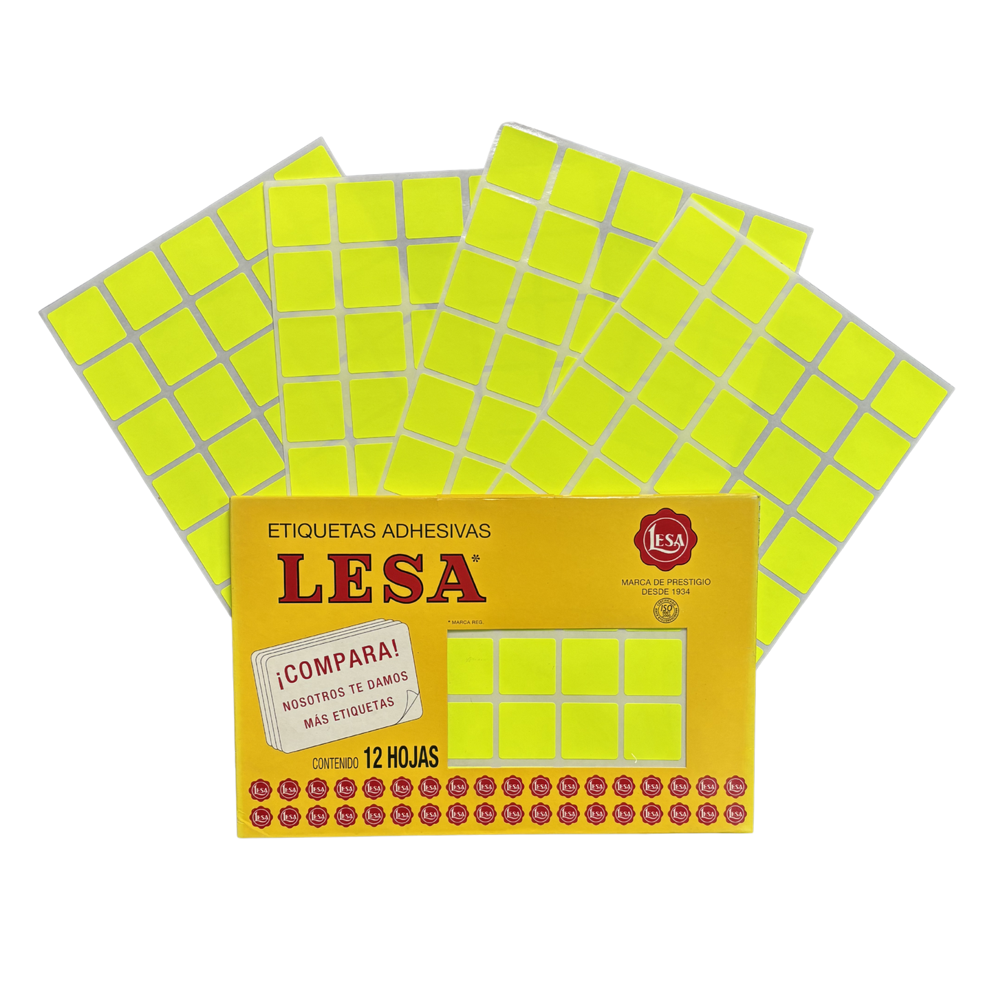 Etiqueta Adhesiva #5 (25 x 25 mm) 12 Hojas con 40 (480) |  LESA 2-505