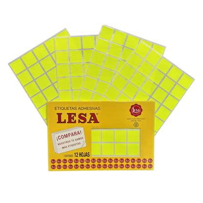 Etiqueta Adhesiva #5 (25 x 25 mm) 12 Hojas con 40 (480) |  LESA 2-505
