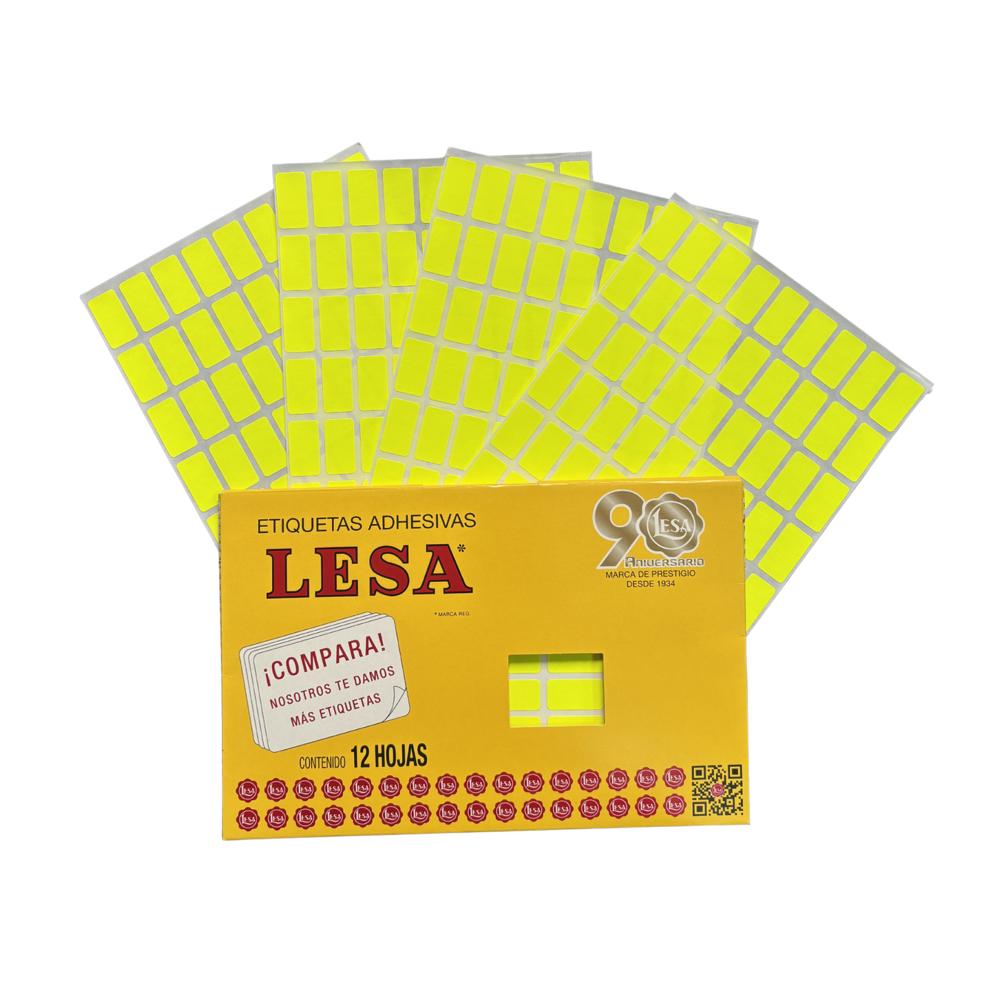 Etiqueta Adhesiva #8 (24 x 13 mm) 12 Hojas con 72 (864) | Lesa 2-508