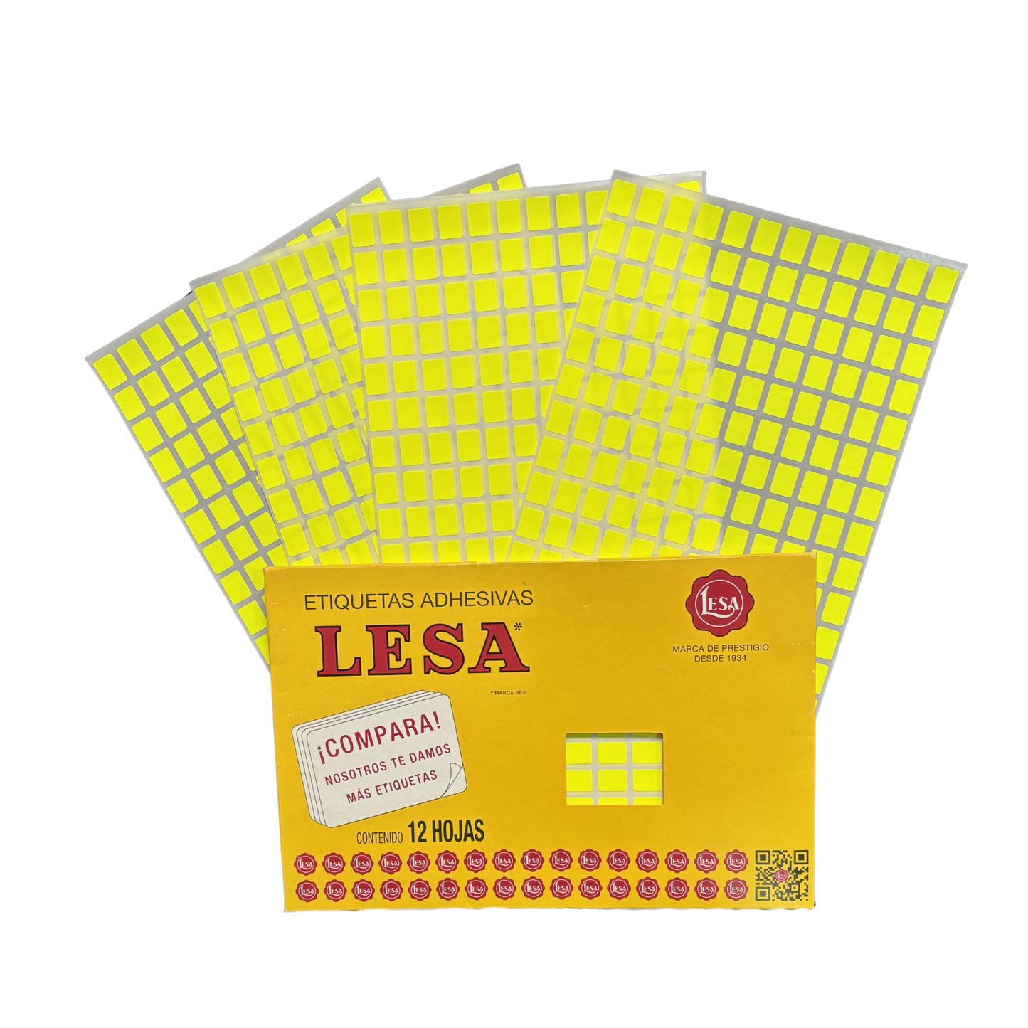 Etiqueta Adhesiva #1  12 x 09 mm 12 Hojas con 180 |  LESA 2-501