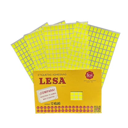 Etiqueta Adhesiva #1  12 x 09 mm 12 Hojas con 180 |  LESA 2-501