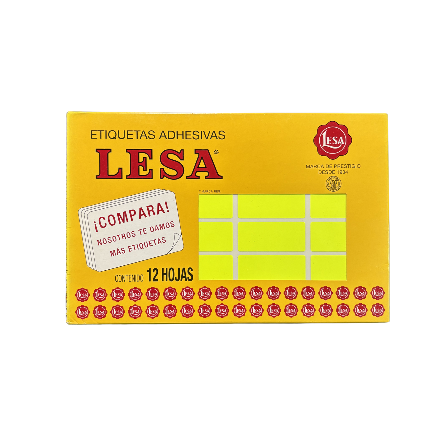 Etiqueta Adhesiva #15 (47 x 21 mm) 12 Hojas con 24 (288) | Lesa 2-515