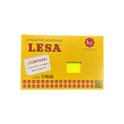 Etiqueta Adhesiva #16 (49 x 33 mm) 12 Hojas con 16 (192) | LESA 2-516