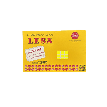 Etiqueta Adhesiva #1  12 x 09 mm 12 Hojas con 180 |  LESA 2-501