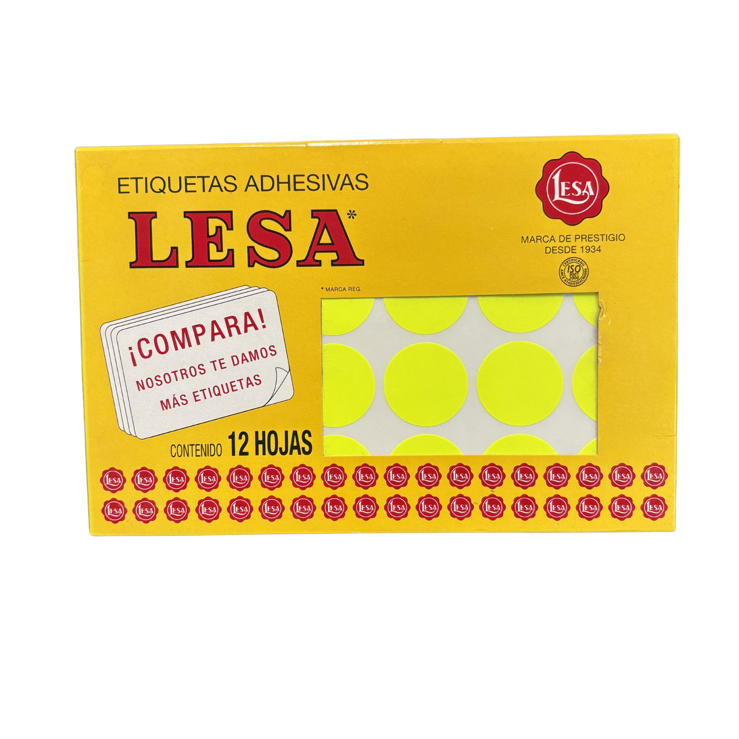 Etiqueta Adhesiva #22 (32 mm) 12 Hojas con 24 (288) | Lesa 2-522
