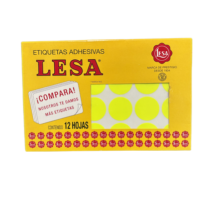 Etiqueta Adhesiva #22 (32 mm) 12 Hojas con 24 (288) | Lesa 2-522