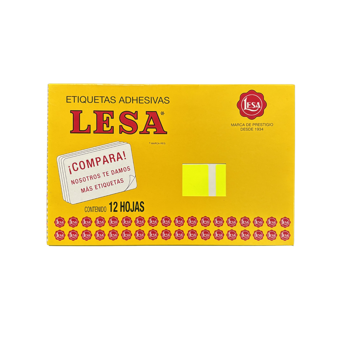 Etiqueta Adhesiva #24 (32 x 64 mm) 12 Hojas con 12 (144) | Lesa 2-524