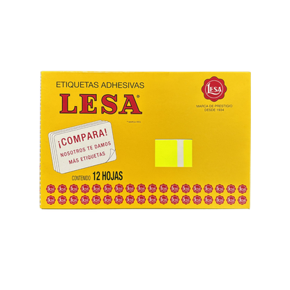 Etiqueta Adhesiva #24 (32 x 64 mm) 12 Hojas con 12 (144) | Lesa 2-524