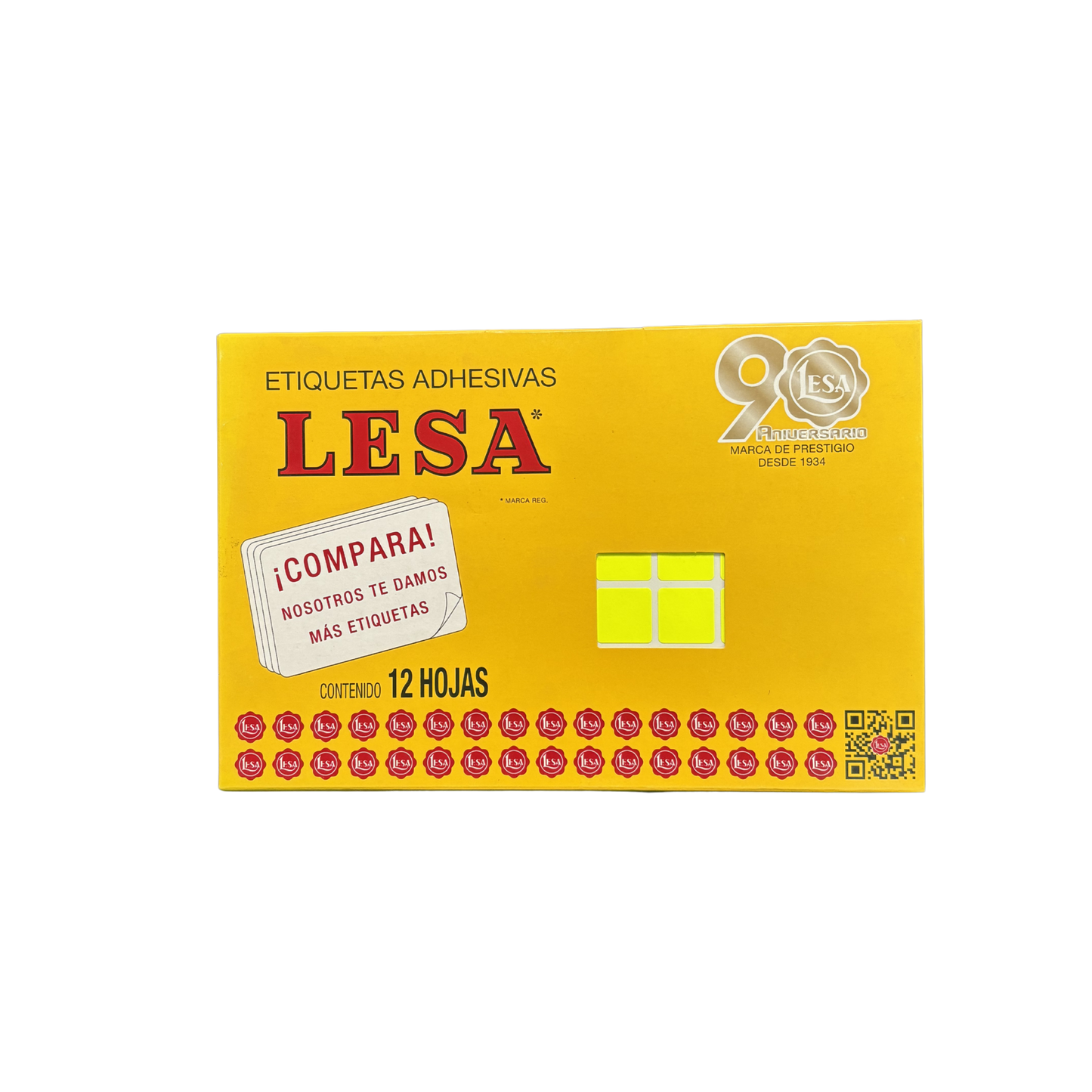 Etiqueta Adhesiva #3 (18 x 18 mm) 12 Hojas con 77 |  LESA 2-503