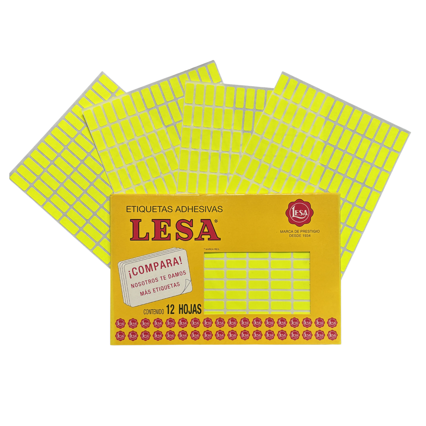 Etiqueta Adhesiva #4 (20 x 08 mm) 12 Hojas con 140 (1680) |  Lesa 2-504