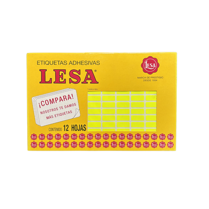 Etiqueta Adhesiva #4 (20 x 08 mm) 12 Hojas con 140 (1680) |  Lesa 2-504