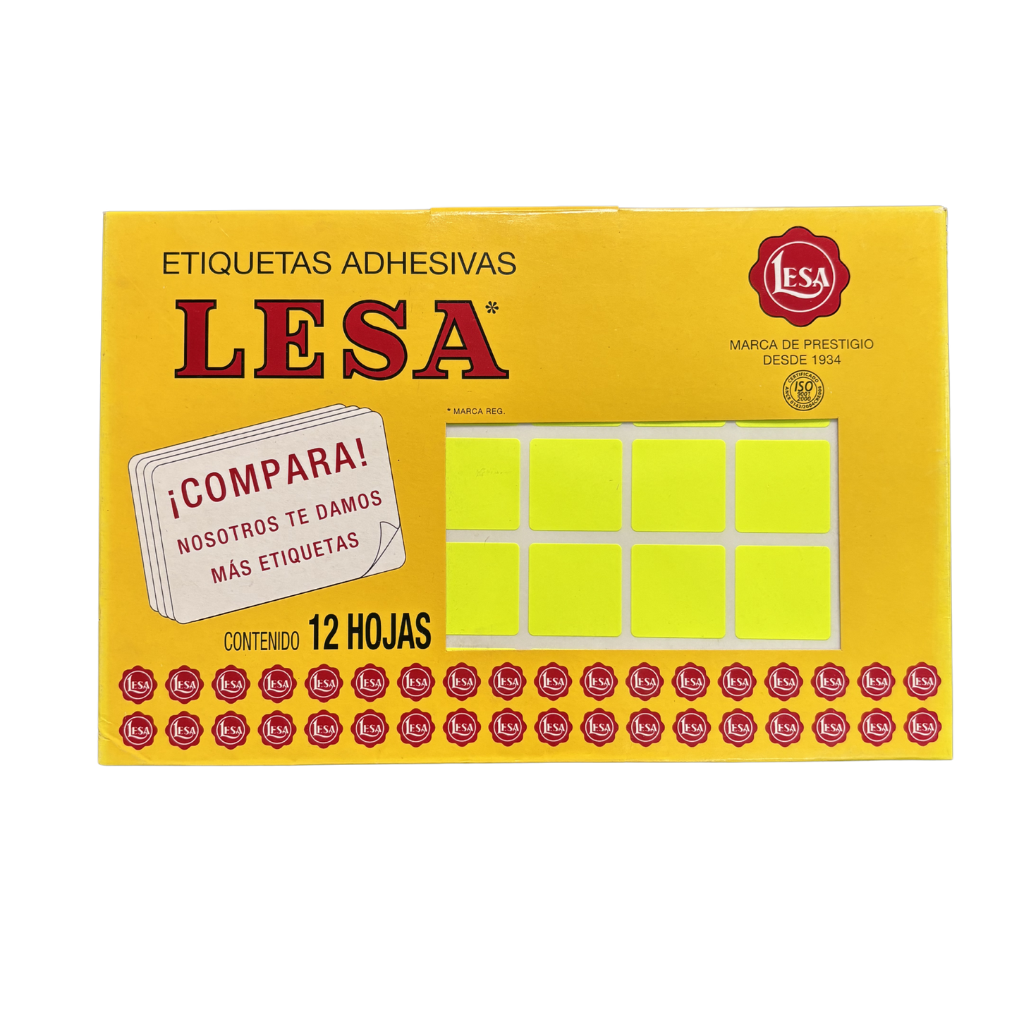 Etiqueta Adhesiva #5 (25 x 25 mm) 12 Hojas con 40 (480) |  LESA 2-505