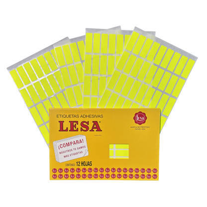 Etiqueta Adhesiva #6 (38 x 13 mm) 12 Hojas con 45 (540) |  LESA