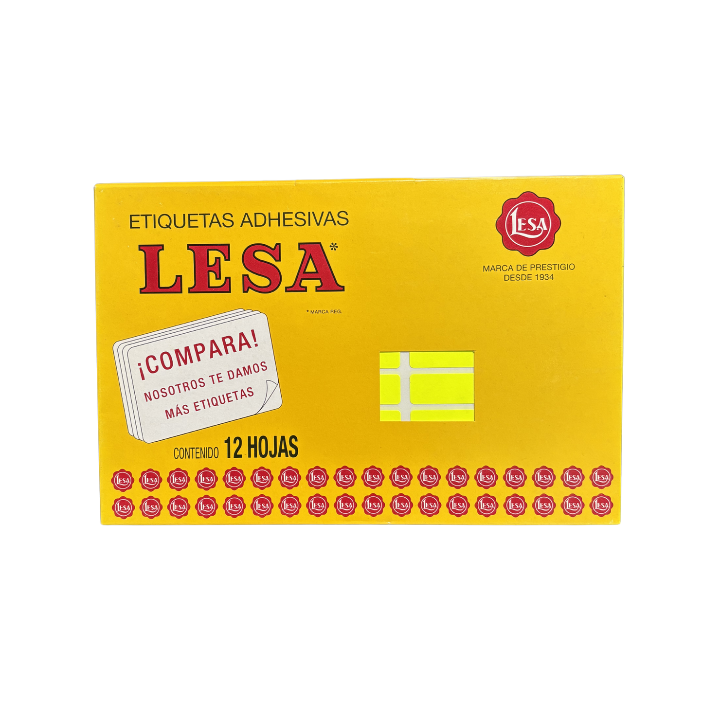 Etiqueta Adhesiva #6 (38 x 13 mm) 12 Hojas con 45 (540) |  LESA