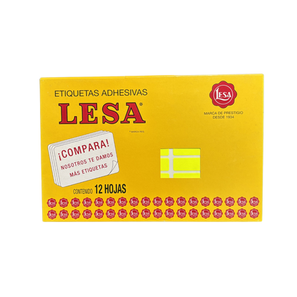 Etiqueta Adhesiva #6 (38 x 13 mm) 12 Hojas con 45 (540) |  LESA