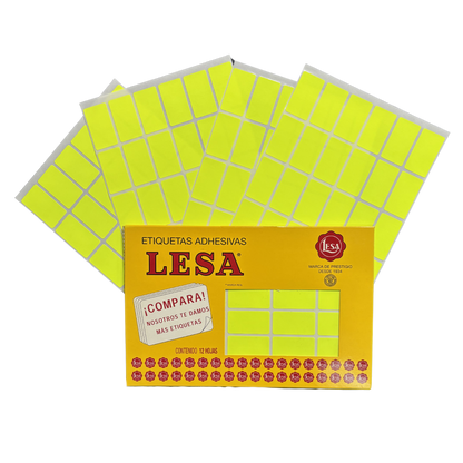 Etiqueta Adhesiva #7 (38 x 21 mm) 12 Hojas con 30 (360) |  LESA 2-507
