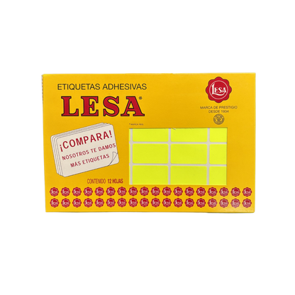 Etiqueta Adhesiva #7 (38 x 21 mm) 12 Hojas con 30 (360) |  LESA 2-507