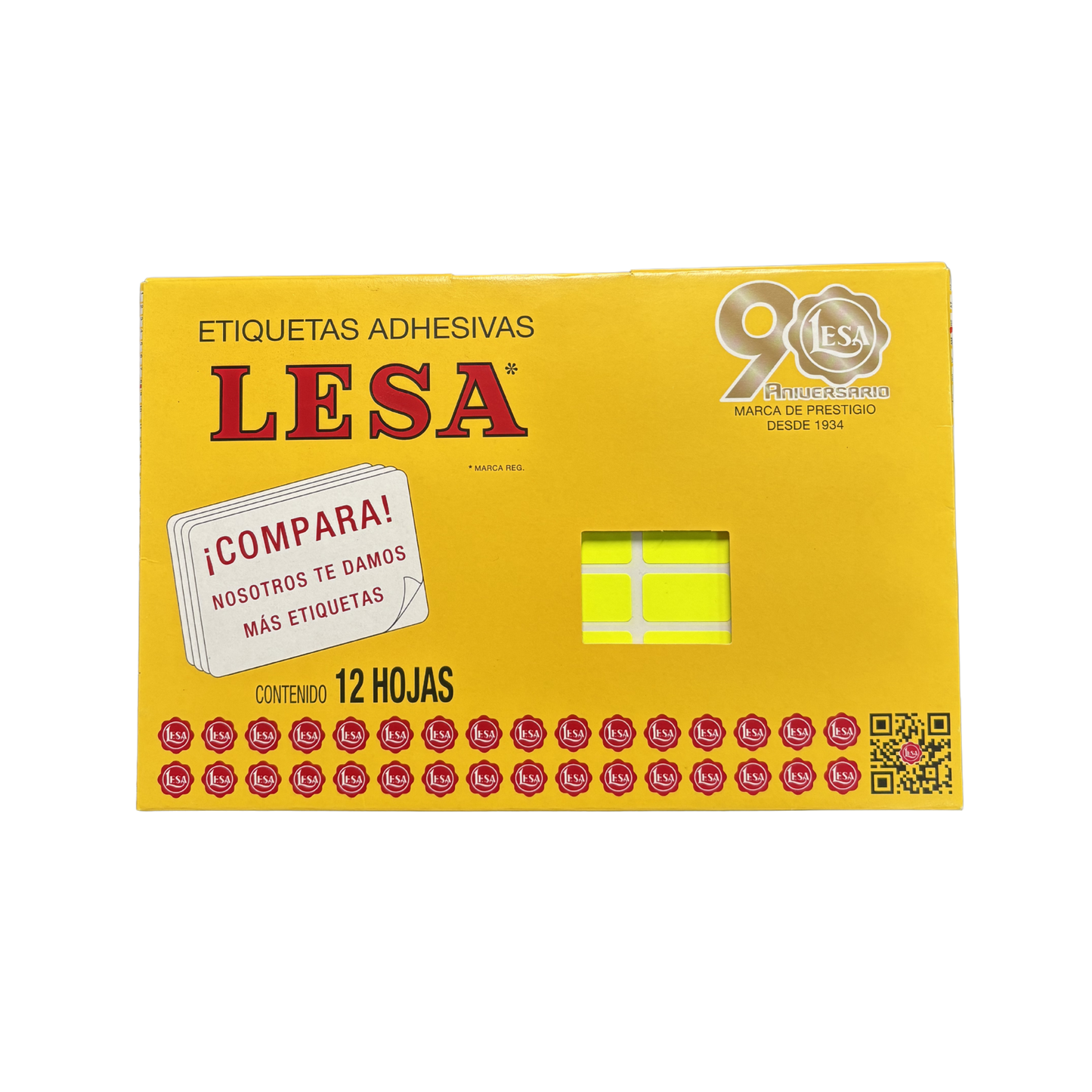 Etiqueta Adhesiva #8 (24 x 13 mm) 12 Hojas con 72 (864) | Lesa 2-508