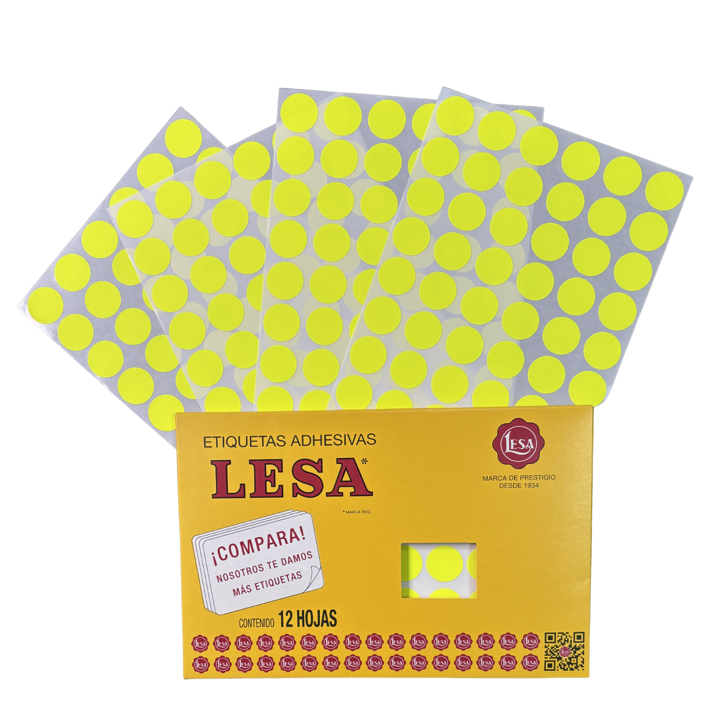 Etiqueta Circular #9 (20mm) con 12 Hojas con 60 | LESA