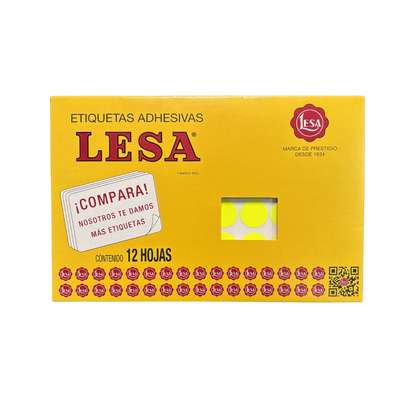 Etiqueta Circular #9 (20mm) con 12 Hojas con 60 | LESA