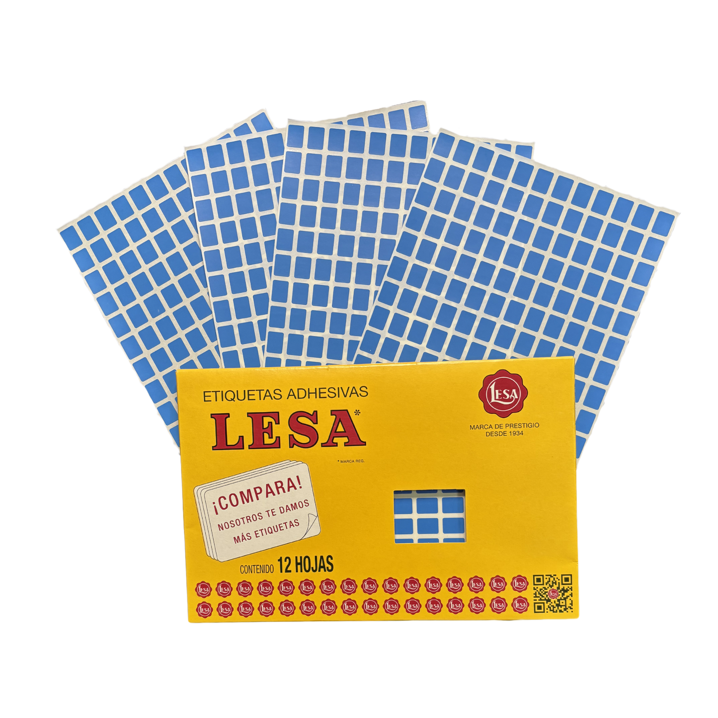 Etiqueta Adhesiva #1  12 x 09 mm 12 Hojas con 180 |  LESA 2-501