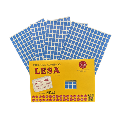 Etiqueta Adhesiva #1  12 x 09 mm 12 Hojas con 180 |  LESA 2-501