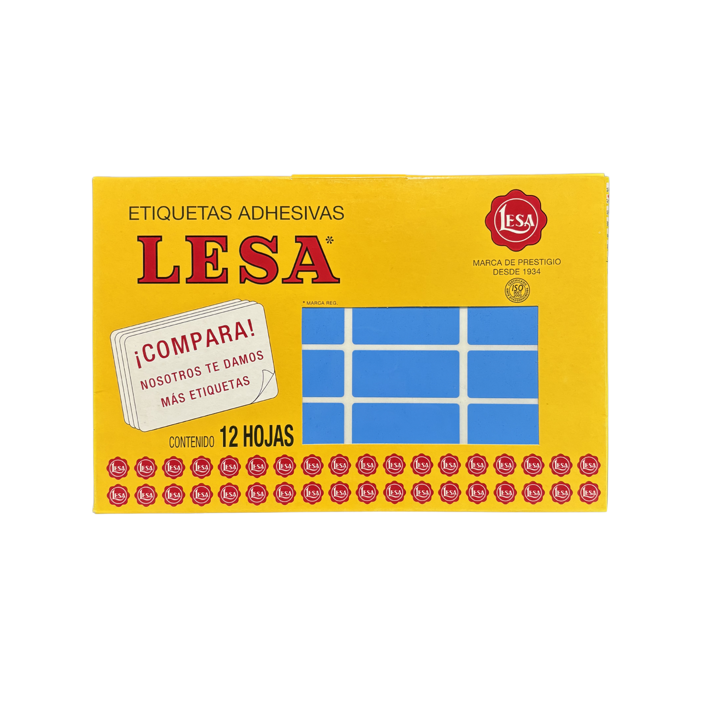 Etiqueta Adhesiva #15 (47 x 21 mm) 12 Hojas con 24 (288) | Lesa 2-515