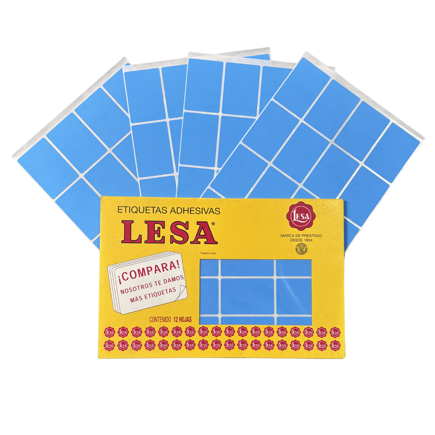 Etiqueta Adhesiva #16 (49 x 33 mm) 12 Hojas con 16 (192) | LESA 2-516
