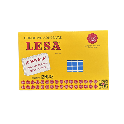 Etiqueta Adhesiva #1  12 x 09 mm 12 Hojas con 180 |  LESA 2-501