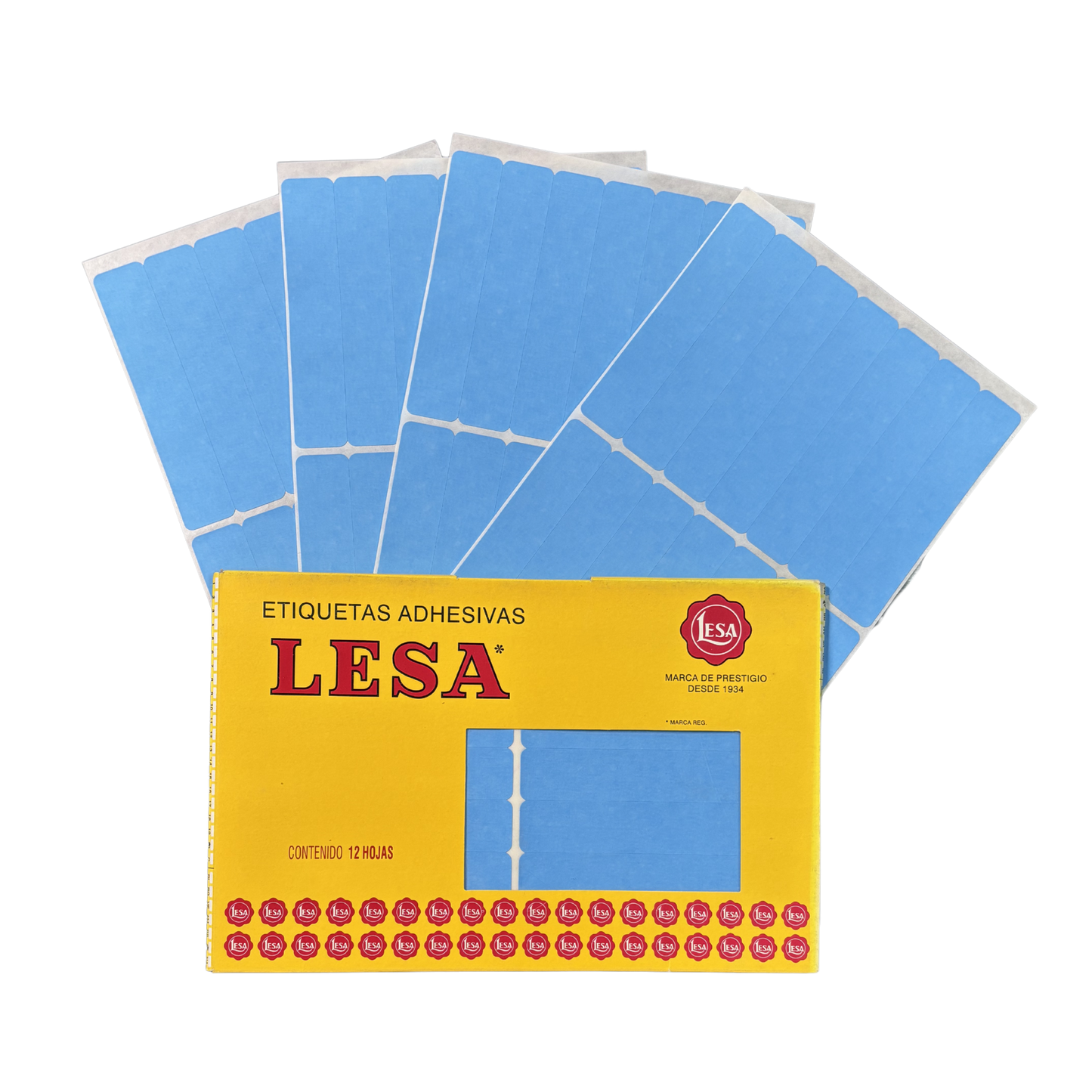 Etiqueta Adhesiva #20 (102 x 20 mm) 12 Hojas con 14 (168) | Lesa 2-520