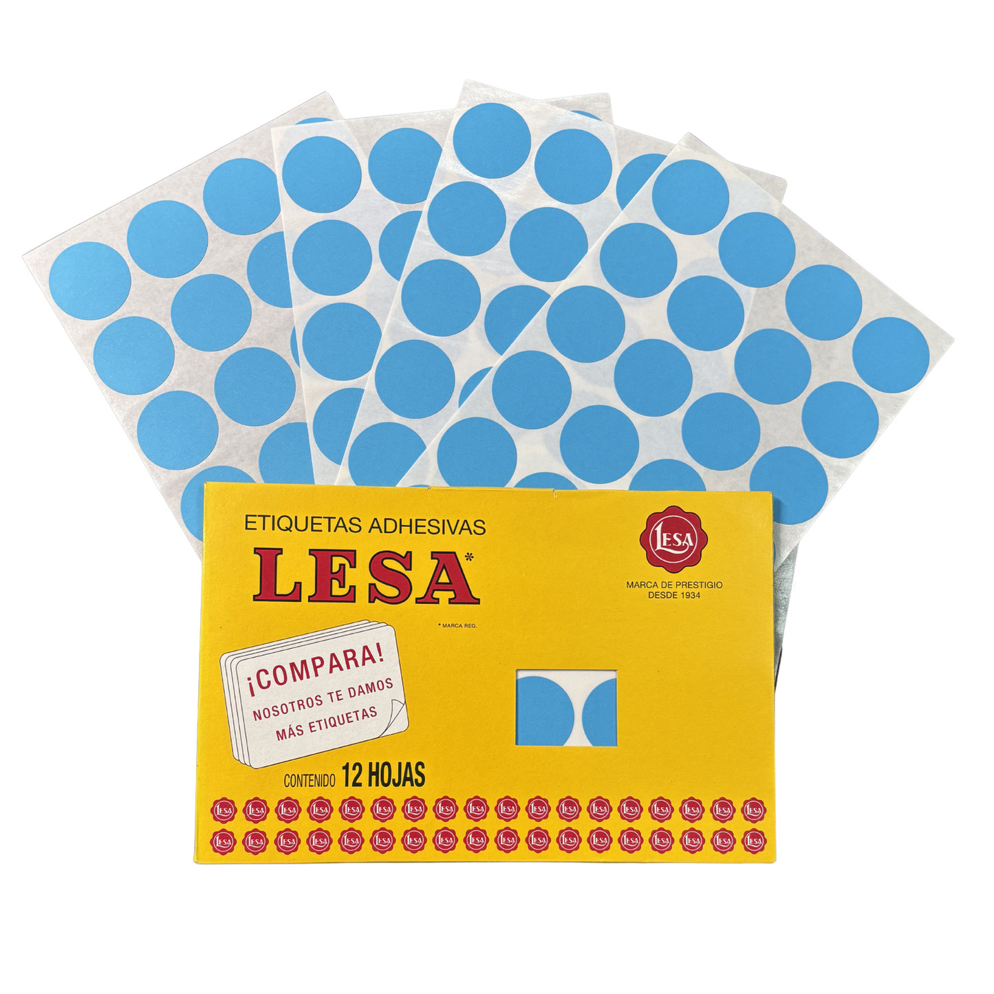 Etiqueta Adhesiva #22 (32 mm) 12 Hojas con 24 (288) | Lesa 2-522