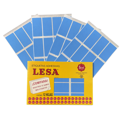 Etiqueta Adhesiva #24 (32 x 64 mm) 12 Hojas con 12 (144) | Lesa 2-524