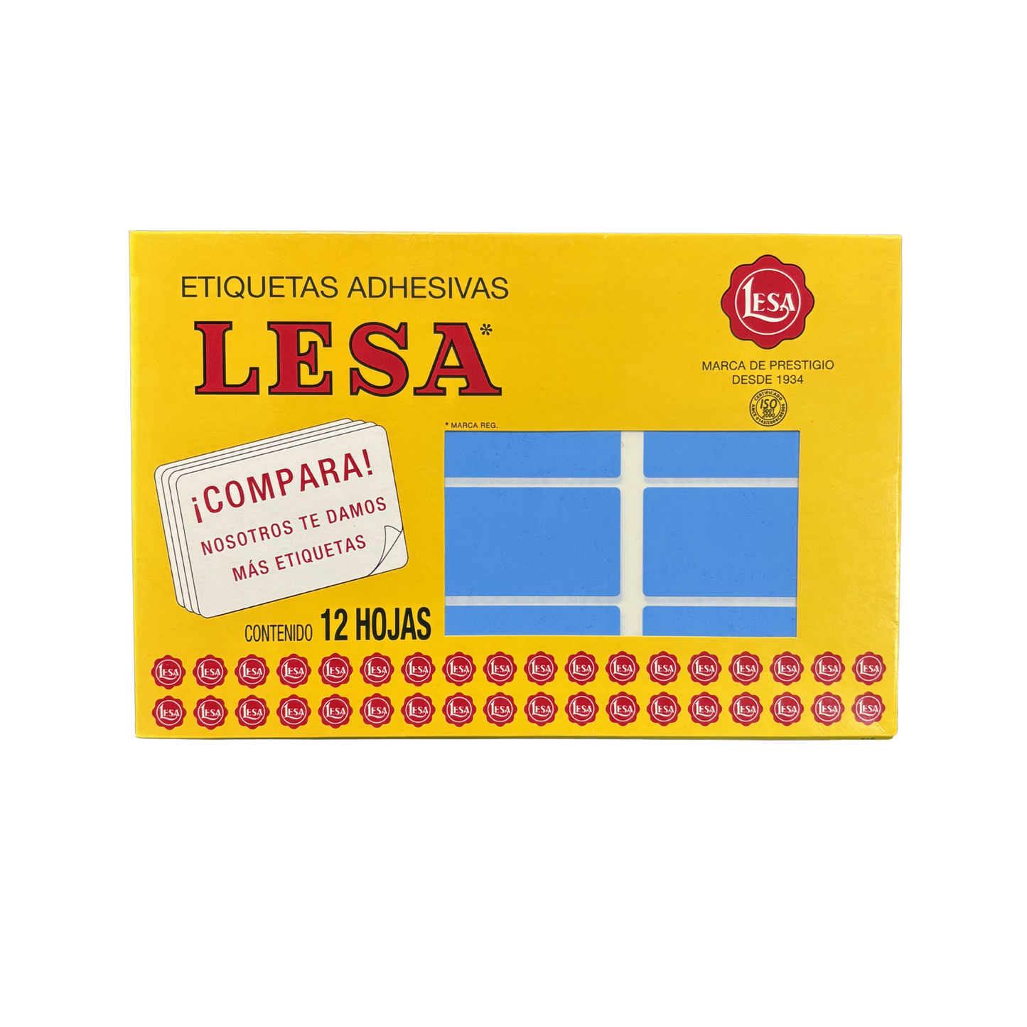 Etiqueta Adhesiva #24 (32 x 64 mm) 12 Hojas con 12 (144) | Lesa 2-524