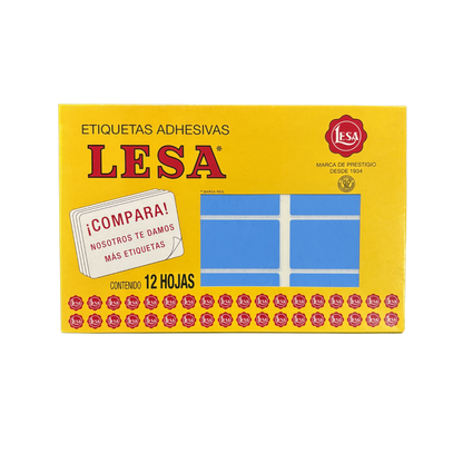Etiqueta Adhesiva #24 (32 x 64 mm) 12 Hojas con 12 (144) | Lesa 2-524