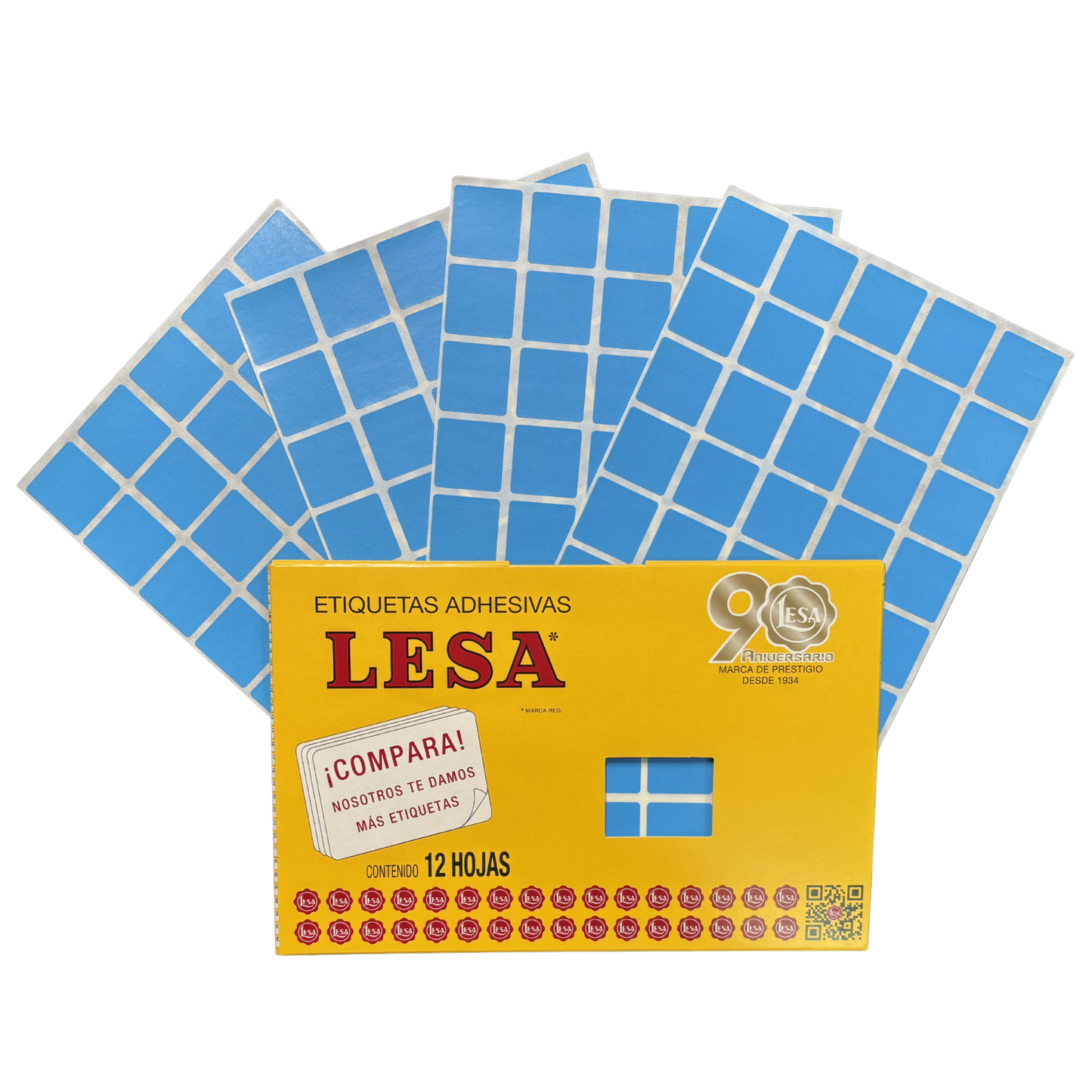 Etiqueta Adhesiva #5 (25 x 25 mm) 12 Hojas con 40 (480) |  LESA 2-505