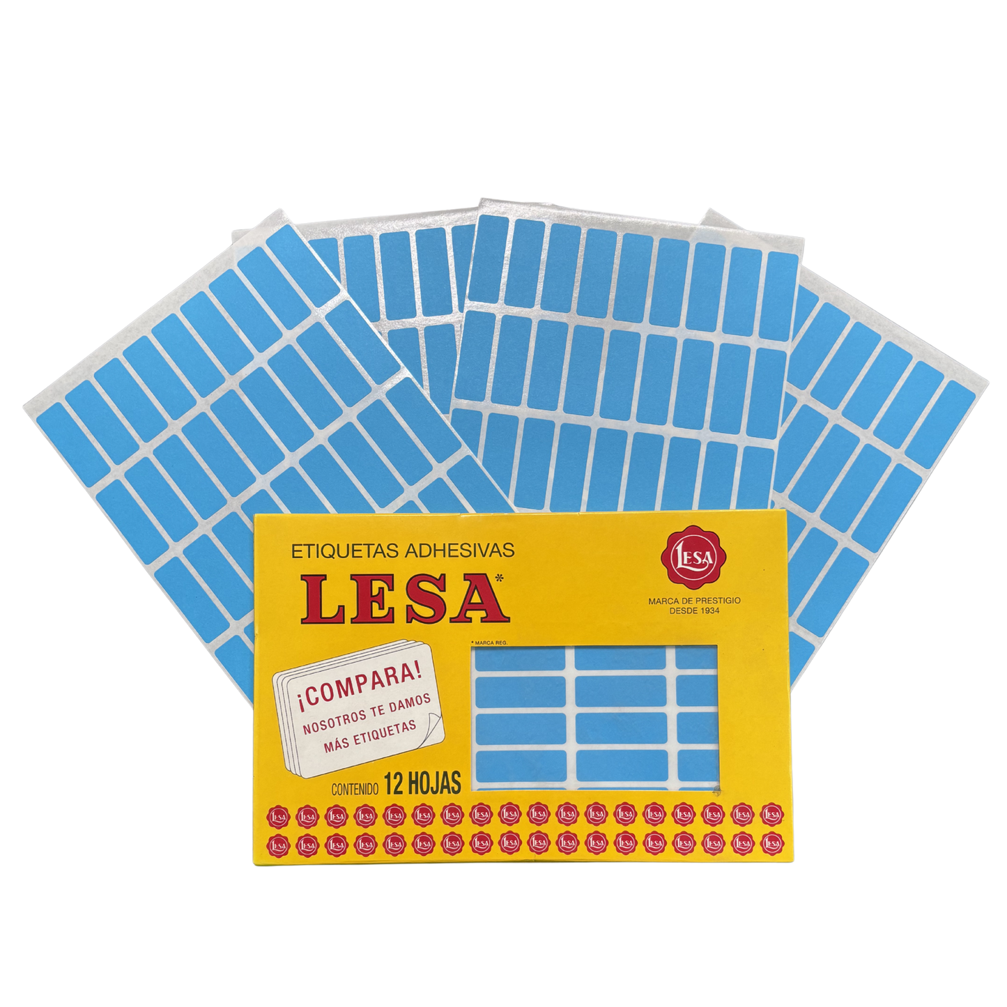 Etiqueta Adhesiva #6 (38 x 13 mm) 12 Hojas con 45 (540) |  LESA